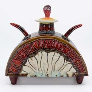 25008 Spanning Out (Lidded Vessel) by Sandy Miller  Image: BACK View