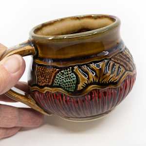 25011 Brown Coffee Cup by Sandy Miller