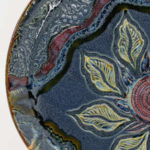 25019 - 8.5" Round Beveled Plate by Sandy Miller 