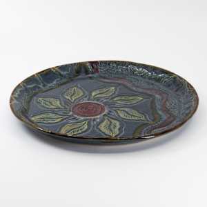 25019 - 8.5" Round Beveled Plate by Sandy Miller 