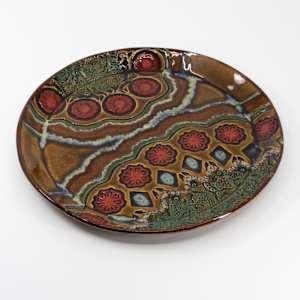 25020 - 8.5" Round Beveled Plate by Sandy Miller 