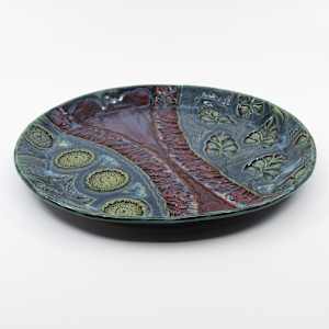 25021 - 8.5" Round Beveled Plate by Sandy Miller 