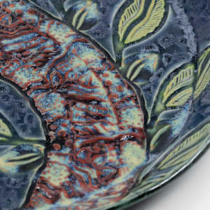25023 - 8.5" Round Beveled Plate by Sandy Miller 