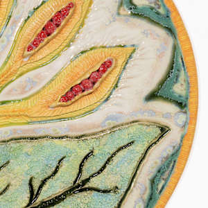 25024 Round Disc Wall Sculpture by Sandy Miller 