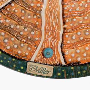 25026 Round Disc Wall Sculpture by Sandy Miller 