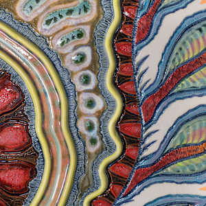 25027 Round Disc Wall Sculpture by Sandy Miller 