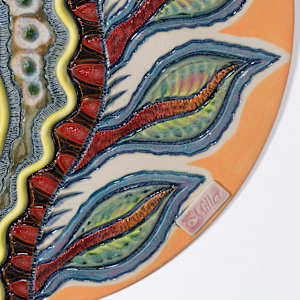 25027 Round Disc Wall Sculpture by Sandy Miller 