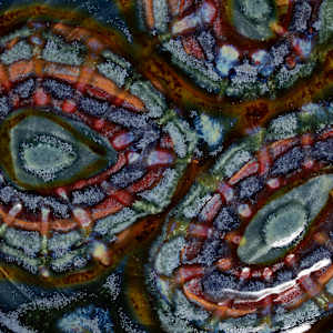 25031 Blue Round Bowl by Sandy Miller 