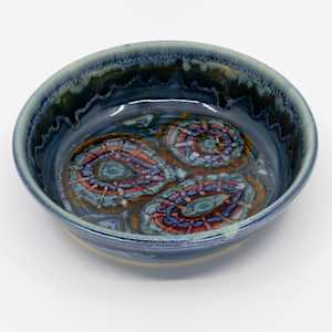 25031 Blue Round Bowl by Sandy Miller 