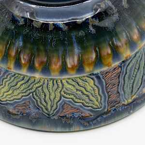 25033 - Blue Round Bowl by Sandy Miller 