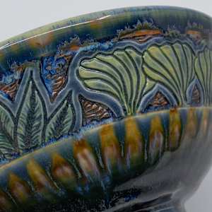 25033 - Blue Round Bowl by Sandy Miller 