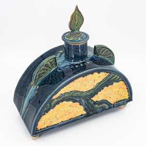 25038 - Sculptural Lidded Vessel by Sandy Miller 