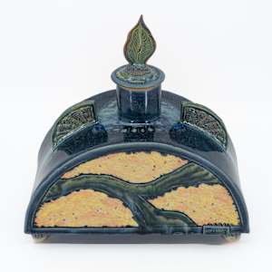 25038 - Sculptural Lidded Vessel by Sandy Miller  Image: FRONT - TOP
