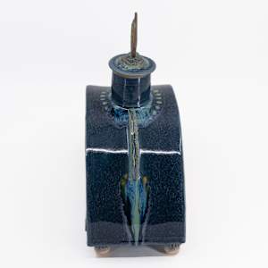 25038 - Sculptural Lidded Vessel by Sandy Miller  Image: SIDE VIEW