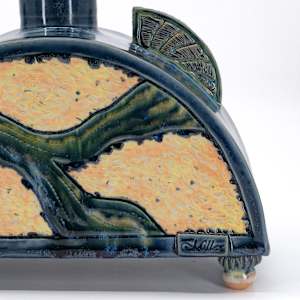 25038 - Sculptural Lidded Vessel by Sandy Miller  Image: SIGNATURE STAMP