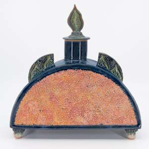 25038 - Sculptural Lidded Vessel by Sandy Miller  Image: BACK SIDE