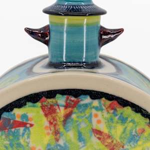 25039 - Festival (Lidded Vase) by Sandy Miller