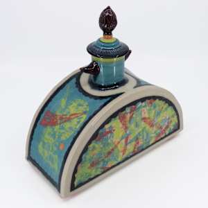 25039 - Festival (Lidded Vase) by Sandy Miller