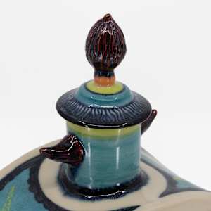 25039 - Festival (Lidded Vase) by Sandy Miller