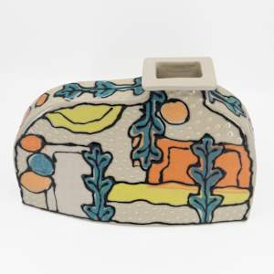 25041 - Sculptural Lidded Vessel by Sandy Miller  Image: FRONT