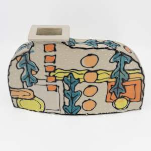 25041 - Sculptural Lidded Vessel by Sandy Miller  Image: BACK