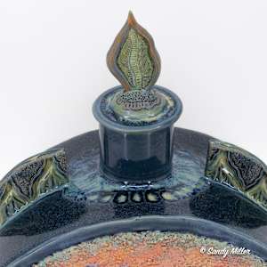 25038 - Crusted (Lidded Vase) by Sandy Miller, Image 7.