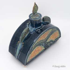 25038 - Crusted (Lidded Vase) by Sandy Miller, Image 4.