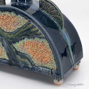 25038 - Crusted (Lidded Vase) by Sandy Miller, Image 5.