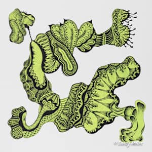 24009 - Lime Freeform 3 by Sandy Miller, Image 2.