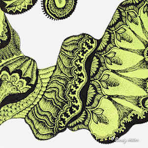 24009 - Lime Freeform 3 by Sandy Miller, Image 4.