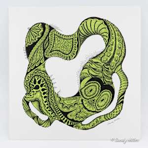24008 - Lime Freeform 2 by Sandy Miller, Image 1.