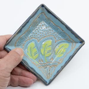 3.5" Square Beveled Dish by Sandy Miller 