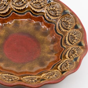 Tri-footed Round Dish by Sandy Miller 