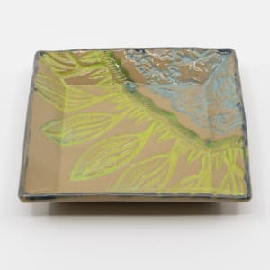 4.7" Square Beveled Dish by Sandy Miller 