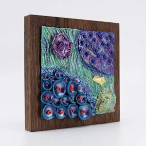 25001  Coral and Shell - Polymer Clay Wall Art by Sandy Miller 