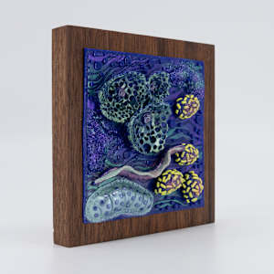 25000  Eel in the Coral - Polymer Clay Wall Art by Sandy Miller 