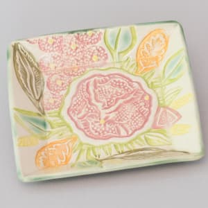 4.7" Square Beveled Dish by Sandy Miller 