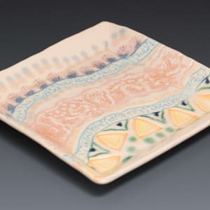 6" Square Beveled Plate by Sandy Miller 