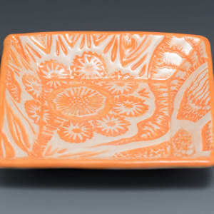 3.75" Square Beveled Dish by Sandy Miller 