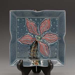 21050B - 6" Square Beveled Plate by Sandy Miller 