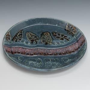 21064 - 8.5" Round Beveled Plate by Sandy Miller 