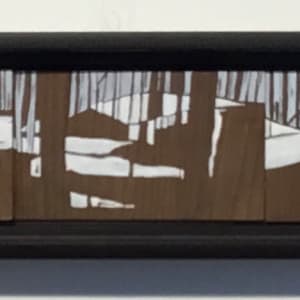 In The Quiet, ITQ5 (Torrefied maple) by Barbara Houston  Image: framed, 5 panels