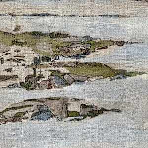 COMPASS  West VERSO by BarbaraHouston ArtStudio  Image: Detail, shoreline