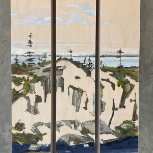 Inland Pond, triptych by Barbara Houston