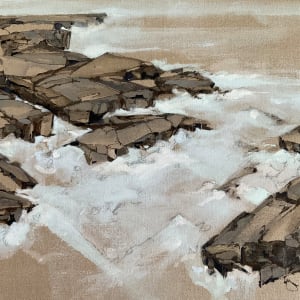 Water's Edge 43 by BarbaraHouston ArtStudio  Image: Detail, foreground
