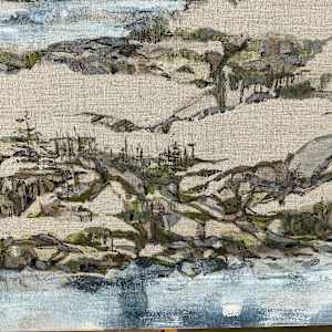 Ponds, VERS0 by BarbaraHouston ArtStudio  Image: Detail, VERSO, final painting