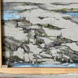 Ponds, VERS0 by BarbaraHouston ArtStudio  Image: Detail, reverse, first painting