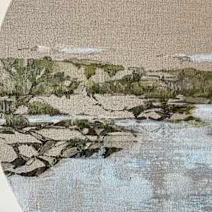 ‘Binoculars’ (Ode to C) VERSO, diptych by BarbaraHouston ArtStudio  Image: Detail, right panel, 24786-24-27