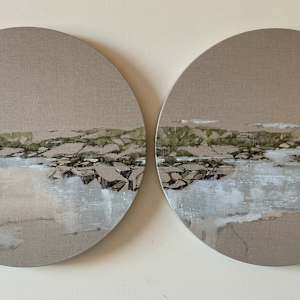 ‘Binoculars’ (Ode to C) VERSO, diptych by BarbaraHouston ArtStudio