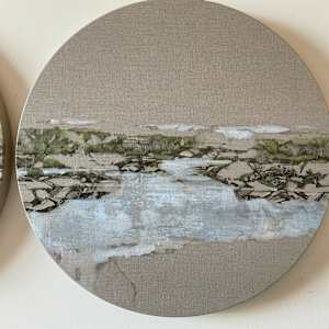 ‘Binoculars’ (Ode to C) VERSO, diptych by BarbaraHouston ArtStudio  Image: Right (27) panel alignment to left (28) panel